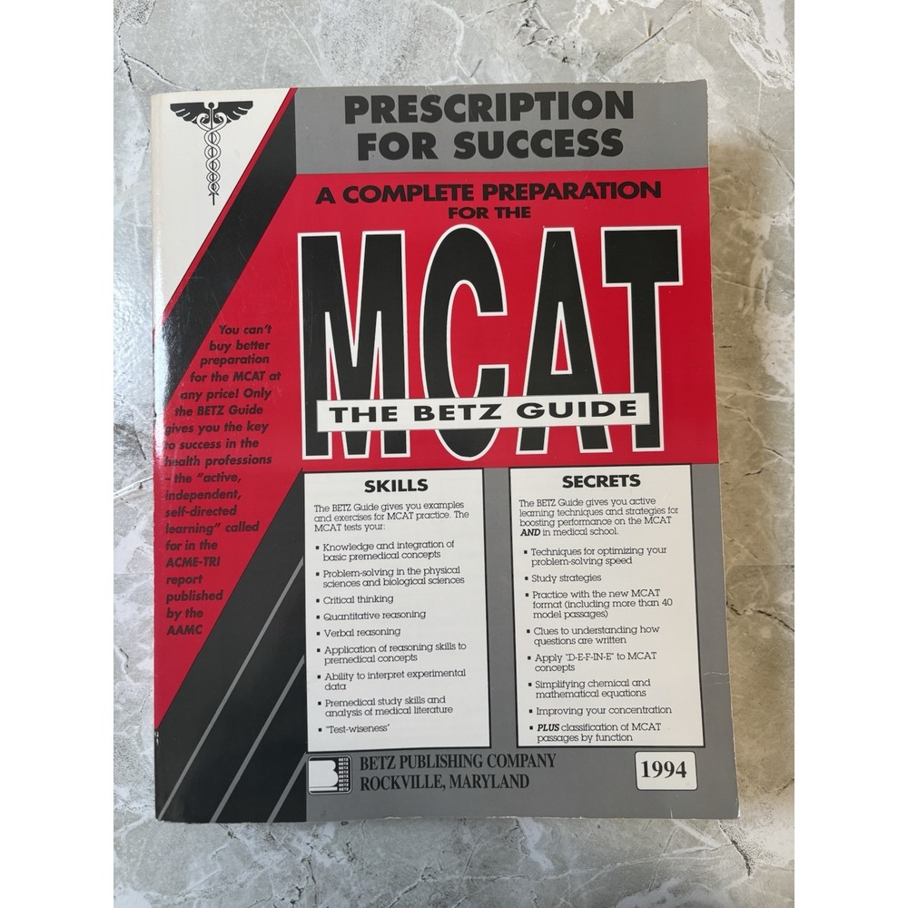 Complete Preparation for the MCAT : The Betz Guide by AFTAB‎ Hassan Staff - GOOD